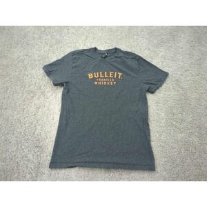 Bulleit Frontier Whiskey T Shirt Mens XS ShortSleeve Everywhere Gray Made in USA